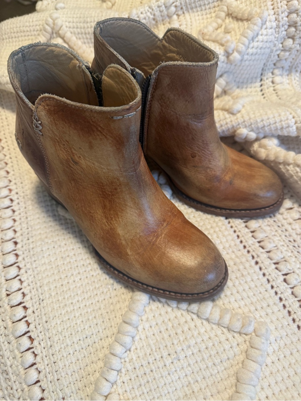 Bed Stu Rustic Tan Leather Ankle Booties - Picture 3 of 6